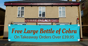 Order Online And Get A Free Large Bottle of Cobra from Curry Palace. 